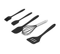 5 Pièces Ustensile de Cuisine Bricolage, Batteur à Oeufs, Grattoir de Cuisine Batteur à Oeufs et Petit Grattoir et Grand Grattoir et Brosse à Huile et Spatule Fendue pour la