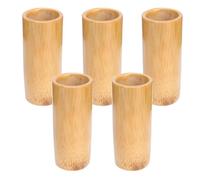 5 Pièces Ventouses Thérapeutiques en Bambou, Beige, Usage Maison | Forte Aspiration et Pénétration, Lot de Cinq, Présent pour Noël et Thanksgiving, pour Soins Corporels