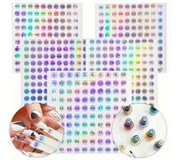 5 pièces Vernis à ongles, bouteille de gel 1-500 étiquettes laser colorées et imperméables, marqueurs, outils d'affichage, fournitures pour ongles, outils pour ongles, outils pour nail art, rentrée sc