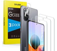 5 Pièces Verre Trempé Pour Xiaomi Redmi Note 10 Pro,3 Protecteurs D'écran Et 2 Pièces Caméra Protection Écran,Sans Bulles
