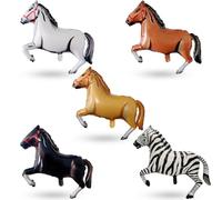 5 Pièces XXL Ballons Cheval en Feuille D'aluminium pour Anniversaire Enfant et Douche de Bébé Décorations