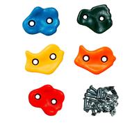 5 pierres à grimper d'escalade pour structures de jeux - fixations inclues multi-couleurs TU