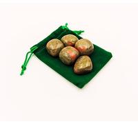 5 pierres naturelles Unakite - 5 cristaux Unakite polis avec propriétés énergétiques, pierre Unakite (Unakite, 5 pièces)