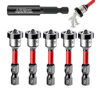 5 Piezas PH2 Magnétiques 1/4" pour Placo+Varilla Adaptadora