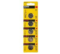 5 Piles Bouton CR2032 3V 210mAh Lithium KODAK