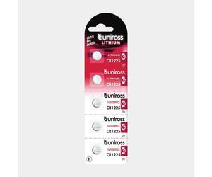 5 Piles CR1225 Uniross Lithium 3V