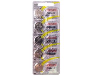 5 Piles CR1616 Maxell Bouton Lithium 3V