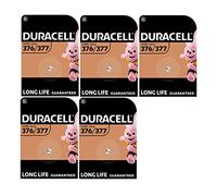 5 piles Duracell 376/377 SR626 SR626SW avec oxyde d'argent (5 ampoules de 1 batterie)