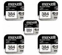5 Piles Maxell 384 SR41SW Silver Oxide 1,55v