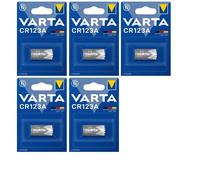 5 piles Varta CR 123A LITHIUM