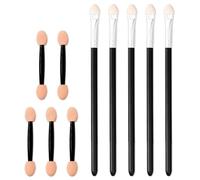 5 Pinceaux De Maquillage Simple Face Et 5 Bâtons Éponge Double Face, Outils De Maquillage Portables, Applicateurs De Fard À Paupières, Accessoires De Beauté