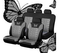 5 Places Universel Voiture Ensembles De Housses Siège pour Renault Scenic/Grand Scénic/Xmod IV III II I J9 R9 JZ JM JA 2000-2024 Housses de Siege Voiture,Grey