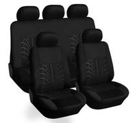 5 Places Universel Voiture Ensembles Housses Siège pour Renault Clio/Clio R.S. V IV III II I B7/BF/BH/KH/BR/CR/SB/SR 1990-2025 Housses Siege Avant Arrière Auto Accessori,Black