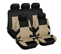 5 Places Universel Voiture Ensembles Housses Siège pour Renault Clio/Clio R.S. V IV III II I B7/BF/BH/KH/BR/CR/SB/SR 1990-2025 Housses Siege Avant Arrière Auto Accessori,Beige