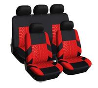 5 Places Universel Voiture Ensembles Housses Siège pour Renault Clio/Clio R.S. V IV III II I B7/BF/BH/KH/BR/CR/SB/SR 1990-2025 Housses Siege Avant Arrière Auto Accessori,Red