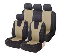 5 Places Universel Voiture Ensembles Housses Siège pour Seat Ateca 5F 2016 2017 2018 2019 2020 2021 2022 2023 2024 Housses Siege Avant Arrière Auto Accessori,Beige