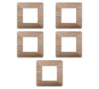 5 plaques, 2 modules/places, compatible avec Vimar Plana, couleur bois clair, plaques en plastique de haute qualité, 100% compatible avec les supports et les modules d'origine