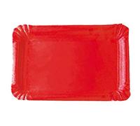 5 plateaux carton rouge