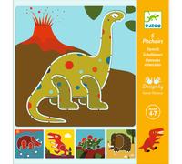 5 Pochoirs dinosaures Djeco