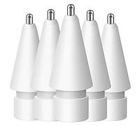 5 Pointes de Rechange pour Apple Pencil 1/2/Pro Génération, Embouts de Rechange Haute Sensibilité et Nibs Tip de Contrôle Précise pour iPad Pencil