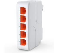 5 Port Gigabit PoE Extender with 1 in and 4 Out,5 Channel PoE Repeater with 1000Mbps,Compatible with IEEE802.3af/at/BT,Extended Data and Power Transmission over 100m (328ft),VLAN