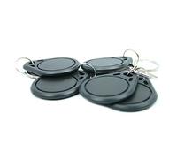 5 Porte-clés NFC, idéal pour les appareils/profil Commande (Wi-Fi, Bluetooth, NFC Apps), DESFire 4 K, 40 mm x 32 mm, noir, compatible avec tous les smartphones/tablettes