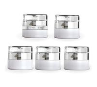5 Pots Vides Cosmétiques 30 ml | Distributeur de Crème pour le Visage | Récipient Cosmétique Rechargeable, Accessoire de Voyage