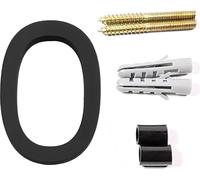 5 pouces numéro 0 numéro de maison flottant Numéros de maison modernes, numéro en acrylique noir porte de jardin boîte aux lettres numéros d'adresse, facile à installer avec un kit de clous