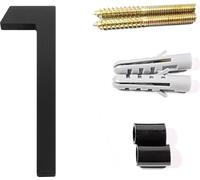 5 pouces numéro 1 numéro de maison flottant Numéros de maison modernes, numéro en acrylique noir porte de jardin boîte aux lettres numéros d'adresse, facile à installer avec kit de clous