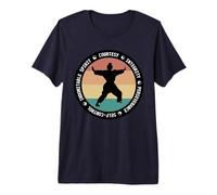 5 principes du Taekwondo Fighter Art Martial Fighter T-Shirt Haut de Gamme