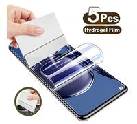 5 protections d'écran pour Xiaomi Redmi Note 15 14 13 12 11 10 9 Pro Plus, film hydrogel souple pour Redmi Note 15, film en gel, pas en verre 5PCS Hydrogel Film