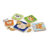 5 puzzles en Bois à compter évolutifs 'Amis de la Forêt' 20 pièces Se