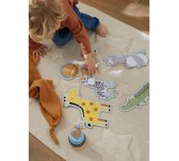 5 puzzles évolutifs 3 à 6 pièces en carton tanzanie TU