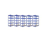 - 5 Rayonnages Q-Rax Bleus 90cm x 50cm x 182cm