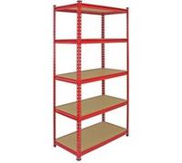 5 Rayonnages Z-Rax Rouges 90cm x 183cm x 45cm Rouge G