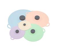 5 Reusable Silicone Food Covers Suction Lids For Pots Bowls Pans Splatter Guards & Dishwasher Safe Silicones Leftover Storage Lid