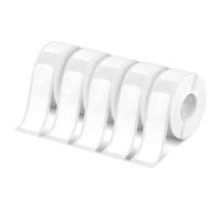 5 Rolls Rouleau Etiquette Thermique, 12 X 40 mm Mini Autocollantes Thermique, 160 Étiquettes/Rouleau, Étanche Petites pour Écrire, pour L'école, La Maison, Le Bureau, Supermarché, Entreprises (Blanc)