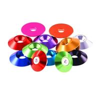 5 rondelles fraisées colorées en aluminium anodisé M2-M5 - Joints plats coniques en aluminium 6061 for projets de bricolage(Orange,M4)