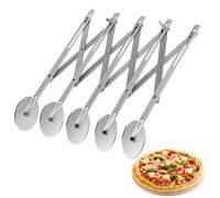 5 Roues Roulette a Pizza, Coupe Pate Boulangerie, Coupeur de Pâte Avec Poignée, Pâte Réglable Multi Lames pour Pizza, Pain Et Pâtisserie, Lames Tranchantes, Réglage de Largeur, Lavable Au Lave-Vaissel