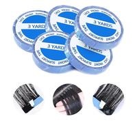 5 Rouleau Bande Adhesive Extension,0.8CM Extension Adhesive Imperméable TPU Matériel Bande d’Extension 3 Yards Collant et Durable, Bande Adhésive Extension pour Perruques et Extensions de Cheveux