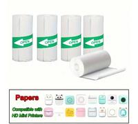 5 Rouleaux Autocollant En Papier Thermique Pour Imprimante Mini , Compatible Avec Les Mini Imprimantes Thermiques bois