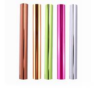 5 rouleaux de papier d'aluminium à chaud 5 m x 19,3 cm pour la fabrication de cartes, le scrapbooking, le bricolage par imprimante laser et plastifieuse Toner réactif