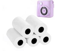 5 Rouleaux de Papier d'impression Thermique, Pour Appareil Photo Instantané pour Enfants, Sans Encre Bpa, Sûr et Durable