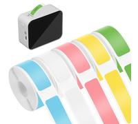 5 Rouleaux de Ruban d'Étiquettes 12 x 40 mm, 160 Feuilles Rubans d'Étiquettes d'Impression Thermique Compatible, Compatible avec Imprimante d'Étiquette Portable D30, Thermal Printer Paper Labels