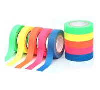 5 Rouleaux de Ruban UV Lumière Noire - Ruban de Tissu Fluorescent pour Décoration de Fête Lumineuse, Piste de Danse, 12,7mm x 5m