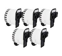 5 Rouleaux d'Étiquettes d'Adresse DK - 22223 DK22223 Étiquettes Continues Blanches Compatibles avec Brother, Étiquettes d'Expédition de 50mm x 30,48m pour les Imprimantes Brother P - Touch QL