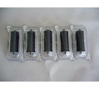 5 rouleaux encreurs pour étiqueteuse Meto 1 ligne avec étiquettes jusqu'à 26 x 16 mm