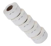 5 Rouleaux Étiquettes Autocollantes Blanches en Papier, 5 | Surface Lisse, Retrait Propre, pour Bocaux, Fiches et Marquage au Bureau Classe
