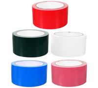 5 Rouleaux Ruban Adhésif de Moquette Coloré en Fibre Tissée | Viscosité Initiale, Prise Ferme, pour Bords de Tapis, Tuyaux Cuivre et Plastique, Usage Extérieur
