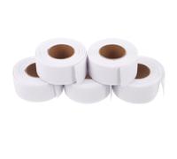 5 Rouleaux Ruban Adhésif Textile Polyester Roulé Blanc | Structure en Arête de Poisson, Largeur Standard, Finition Antidérapante, Aide à L’alignement, pour Corsets et Retouches